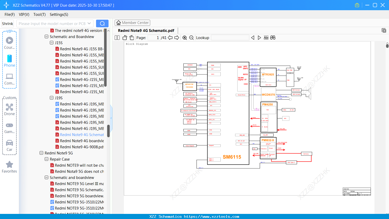 Xiaomi Redmi Note9 4G Schematic